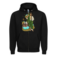 Black san judas coffee cup sunflower Zipper Hoodie - JahusDesignShop