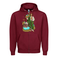 Burgundy san judas coffee cup sunflower Zipper Hoodie - JahusDesignShop