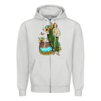 Dove Grey san judas coffee cup sunflower Zipper Hoodie - JahusDesignShop