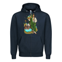 Navy san judas coffee cup sunflower Zipper Hoodie - JahusDesignShop