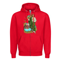Red san judas coffee cup sunflower Zipper Hoodie - JahusDesignShop