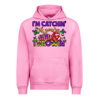 Fuchsia Pink i m catchin if you re throwin Urban Hoodie - LillyAllenDesigns