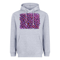 Heather Grey lilac leopard with red glitter Heavyweight Hoodie - Artiststas
