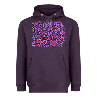 Plum lilac leopard with red glitter Heavyweight Hoodie - Artiststas