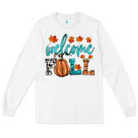 White welcome fall Long Sleeve Tee - HRA Design Shop