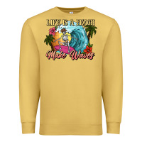 Antique Gold Life is a beach make waves skeleton Premium Sweatshirt - NancyCooperArtShop