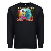 Black Life is a beach make waves skeleton Premium Sweatshirt - NancyCooperArtShop