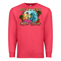 Cardinal Life is a beach make waves skeleton Premium Sweatshirt - NancyCooperArtShop