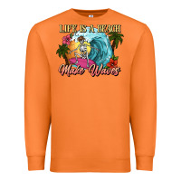 Carrot Life is a beach make waves skeleton Premium Sweatshirt - NancyCooperArtShop