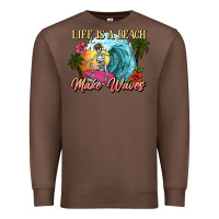 Chestnut Life is a beach make waves skeleton Premium Sweatshirt - NancyCooperArtShop