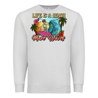 Dove Grey Life is a beach make waves skeleton Premium Sweatshirt - NancyCooperArtShop