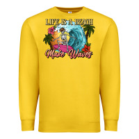 Lemon Life is a beach make waves skeleton Premium Sweatshirt - NancyCooperArtShop