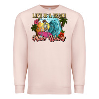 Pale Pink Life is a beach make waves skeleton Premium Sweatshirt - NancyCooperArtShop