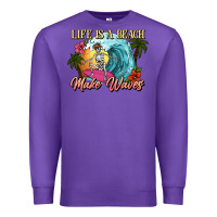 Purple Life is a beach make waves skeleton Premium Sweatshirt - NancyCooperArtShop