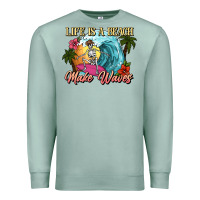 Seafoam Life is a beach make waves skeleton Premium Sweatshirt - NancyCooperArtShop