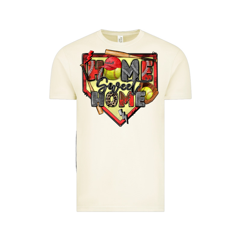 Home Sweet Home Softball Vintage Tee by Zillion Design Studio | Teevron