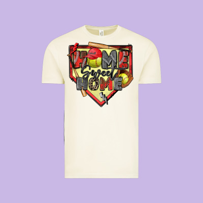 Home Sweet Home Softball Vintage Tee Designed By Zillion Design Studio