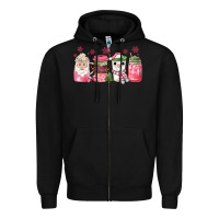 Pink Christmas Coffee Zipper Hoodie | Teevron