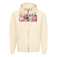 Sandshell pink Christmas coffee Zipper Hoodie - JahusDesignShop