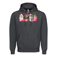 Smoke pink Christmas coffee Zipper Hoodie - JahusDesignShop