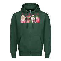 Sports Green pink Christmas coffee Zipper Hoodie - JahusDesignShop