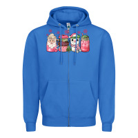 True Royal pink Christmas coffee Zipper Hoodie - JahusDesignShop