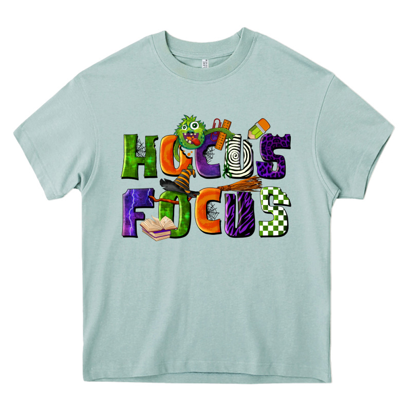 Hocus Focus Teacher Halloween Heavy Core Tee by LillyAllenDesigns | Teevron