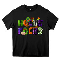 Black Hocus Focus Teacher Halloween Heavy Core Tee - LillyAllenDesigns