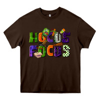 Chocolate Brown Hocus Focus Teacher Halloween Heavy Core Tee - LillyAllenDesigns