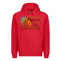 Red live today like you're getting fried tomorrow Premium Hoodie - MaliasSmallBusiness