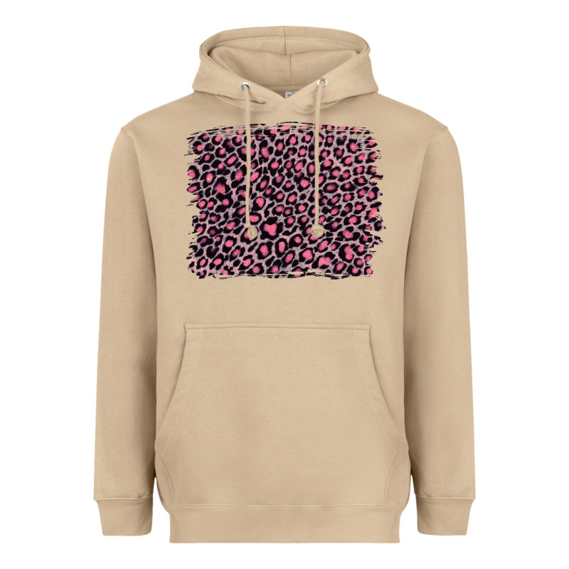Pink Leopard With Pink Glitter Heavyweight Hoodie by Artiststas | Teevron