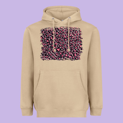 Pink Leopard With Pink Glitter Heavyweight Hoodie Designed By Artiststas