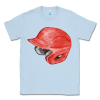 Dusty Blue red baseball helmet fa element Classic Tee - FaDigitalArtStudio