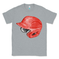 Heather Grey red baseball helmet fa element Classic Tee - FaDigitalArtStudio