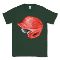 Sports Green red baseball helmet fa element Classic Tee - FaDigitalArtStudio