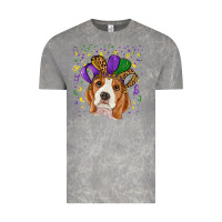 Cloud Rock Mardi gras beagle Vintage Tee - RanaPortraitStore