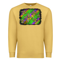 Antique Gold mardi gras fleur de lis background Premium Sweatshirt - Jasminsmagicworld