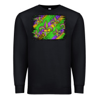 Black mardi gras fleur de lis background Premium Sweatshirt - Jasminsmagicworld