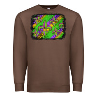 Chestnut mardi gras fleur de lis background Premium Sweatshirt - Jasminsmagicworld