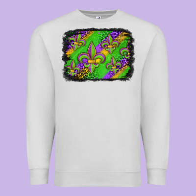 Mardi Gras Fleur De Lis Background Premium Sweatshirt Designed By Jasminsmagicworld