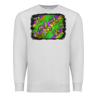 Dove Grey mardi gras fleur de lis background Premium Sweatshirt - Jasminsmagicworld