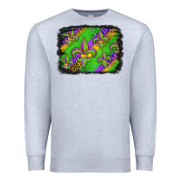 Heather Grey mardi gras fleur de lis background Premium Sweatshirt - Jasminsmagicworld