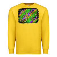 Lemon mardi gras fleur de lis background Premium Sweatshirt - Jasminsmagicworld