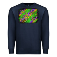 Navy mardi gras fleur de lis background Premium Sweatshirt - Jasminsmagicworld