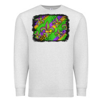 Oatmeal Heather mardi gras fleur de lis background Premium Sweatshirt - Jasminsmagicworld