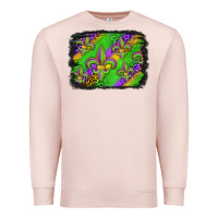Pale Pink mardi gras fleur de lis background Premium Sweatshirt - Jasminsmagicworld