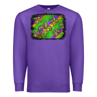Purple mardi gras fleur de lis background Premium Sweatshirt - Jasminsmagicworld