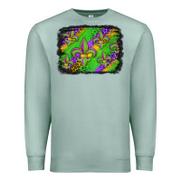 Seafoam mardi gras fleur de lis background Premium Sweatshirt - Jasminsmagicworld