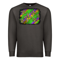 Smoke mardi gras fleur de lis background Premium Sweatshirt - Jasminsmagicworld