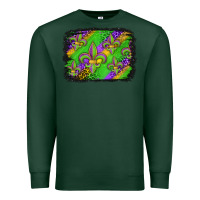 Sports Green mardi gras fleur de lis background Premium Sweatshirt - Jasminsmagicworld